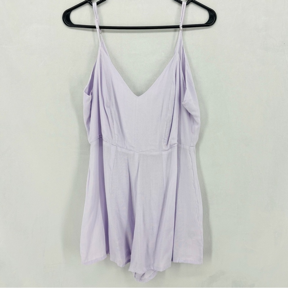 Free People Lavender V-Neck Spaghetti Strap Romper